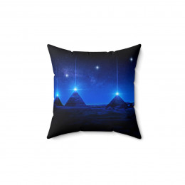 The Pyramids of Egypt in Blue  Spun Polyester Square Pillow gift