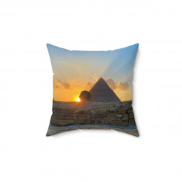 The Great Pyramid At Sunset Spun Polyester Square Pillow gift