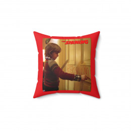 The Shining Danny Torrence redrum on a red Spun Polyester Square Pillow gift