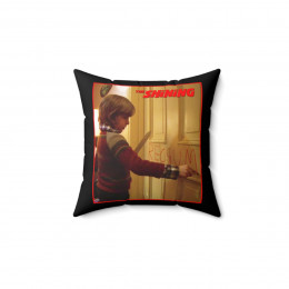 The Shining Danny Torrence redrum on black Spun Polyester Square Pillow gift