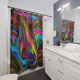 Color SWIRL Design Number 2 Shower Curtains