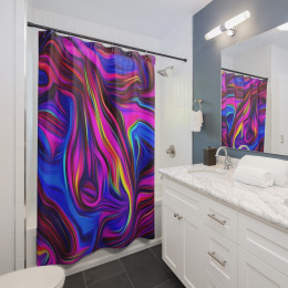 Color SWIRL Design Number 3  Shower Curtains