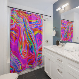 Color SWIRL Design Number 11  Shower Curtains