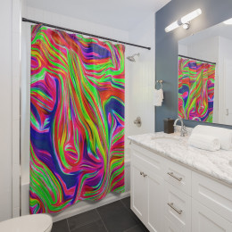 Color SWIRL Design Number 14  Shower Curtains
