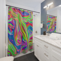 Color SWIRL Design Number 16  Shower Curtains