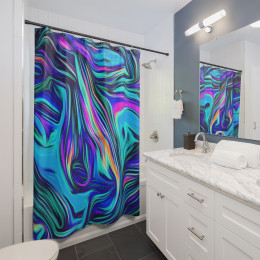 Color SWIRL Design Number 20 Shower Curtains