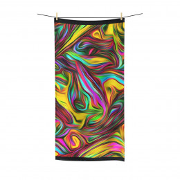 Color Swirl Design Number 17 Polycotton Towel