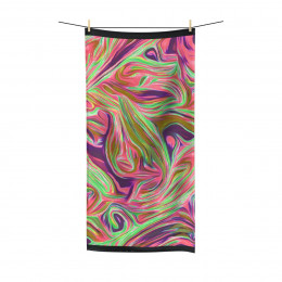 Color Swirl Design Number 15 Polycotton Towel
