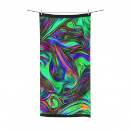 Color Swirl Design Number 6  Polycotton Towel