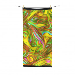 Color Swirl Design Number 18 Polycotton Towel