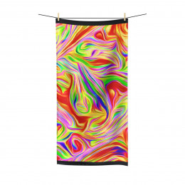 Color Swirl Design Number 10  Polycotton Towel