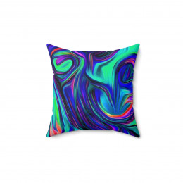  Color Swirl  Design number 5 Pillow Spun Polyester Square Pillow