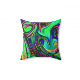  Color Swirl  Design number 6 Pillow Spun Polyester Square Pillow