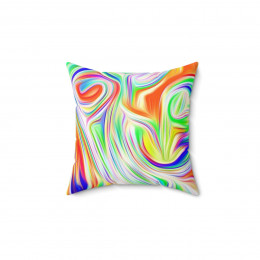 Color Swirl  Design number 9 Pillow Spun Polyester Square Pillow
