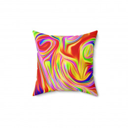 Color Swirl  Design number 10 Pillow Spun Polyester Square Pillow
