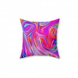 Color Swirl  Design number 11 Pillow Spun Polyester Square Pillow