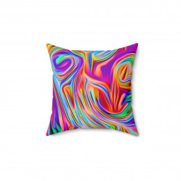 Color Swirl  Design number 12 Pillow Spun Polyester Square Pillow