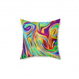 Color Swirl  Design number 13 Pillow Spun Polyester Square Pillow
