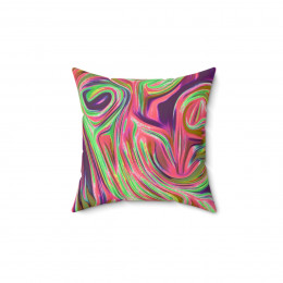Color Swirl  Design number 15 Pillow Spun Polyester Square Pillow