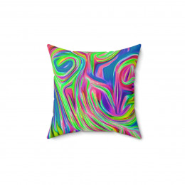 Color Swirl  Design number 16 Pillow Spun Polyester Square Pillow
