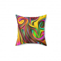 Color Swirl  Design number 17  Pillow Spun Polyester Square Pillow
