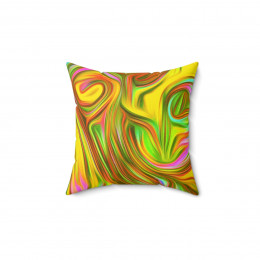 Color Swirl  Design number 18 Pillow Spun Polyester Square Pillow