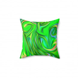 Color Swirl  Design number 19  Pillow Spun Polyester Square Pillow