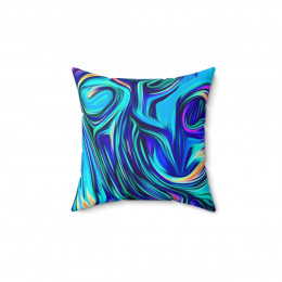 Color Swirl  Design number 20 Pillow Spun Polyester Square Pillow