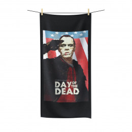 Day of the Dead Bud Salutes Movie Poster on Black Polycotton Towel