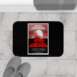 Dawn of the Dead  Movie Poster  on Black Bath Mat
