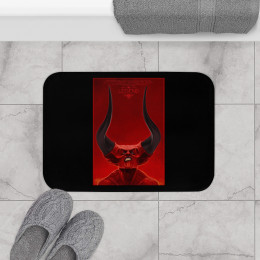 Legend monster Movie Poster  on Black Bath Mat