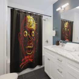 Return Of The Living Dead the Tar Man on Black Shower Curtains