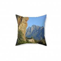 Corsica Cliffs Pillow Spun Polyester Square Pillow